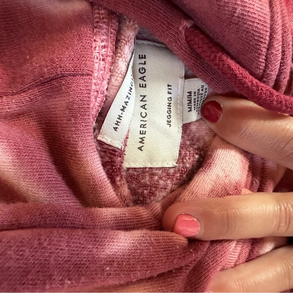 American Eagle Outfitters Pink Tie-Dye Hoodie - Picture 2 of 2